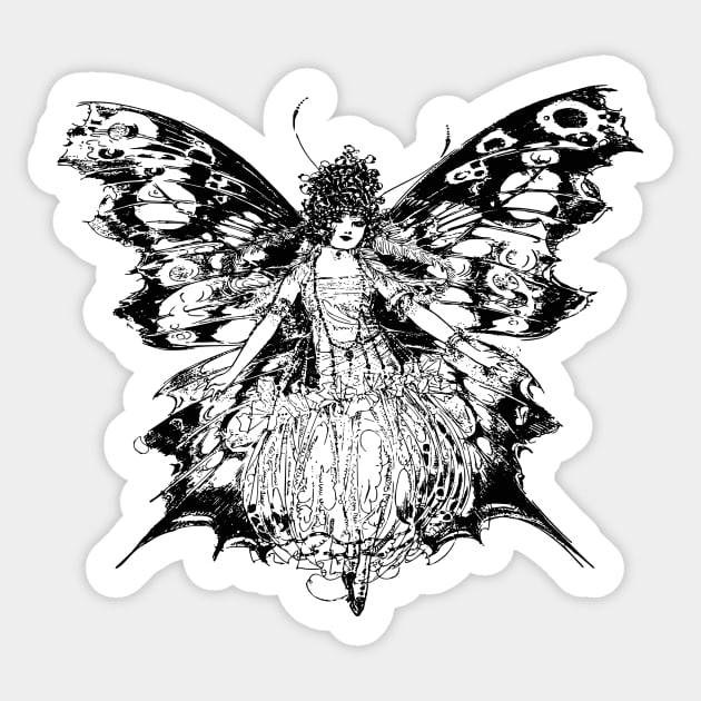 Cute Fairy Sticker by Vintage Sketches